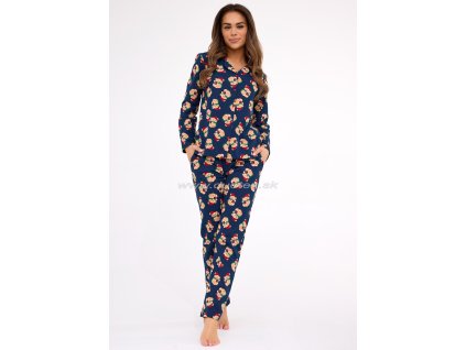 Vánoční pyžamo 482/459-Teddy5 (Velikost XL, Barva 459)