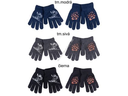 Rukavice RED-0200C (Velikost 16cm, Barva tm.sivá)