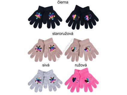 Rukavice RED-0068G (Velikost 18cm, Barva staroružová)