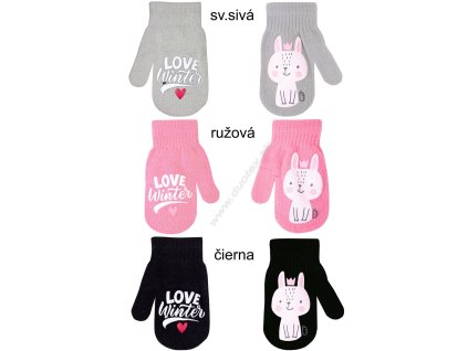 Rukavice RED-0116G-K5 (Velikost 14cm, Barva sv.sivá)