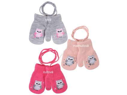 Rukavice RED-0107G-A11 (Velikost 16cm, Barva sivá)