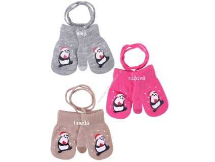 Rukavice RED-0107G-A21 (Velikost 16cm, Barva sivá)