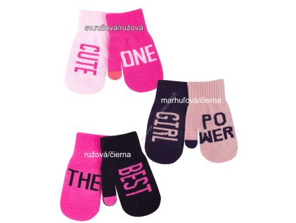 Rukavice RED-0120G (Velikost 16cm, Barva sv.ružová/ružová)