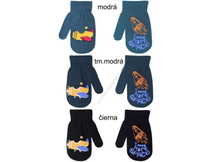 Rukavice RED-0116C-K5 (Velikost 14cm, Barva tm.modrá)