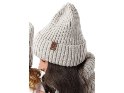 Čepice+nákrčník AJS-50-208 (Velikost 54-56, Barva E-sv.sivá)