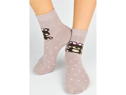 Zimní ponožky N-SF004-G03-macko (Velikost 31-34(21-23), Barva fialová)