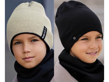 Čepice AJS-50-244 (Velikost 52-56, Barva F-bordo/tm.modrá)