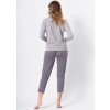 Dámské pyžamo Ida1366 (Velikost XL, Barva 1-fialovosivá)