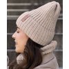 Čepice+nákrčník AJS-50-262 (Velikost 54-56, Barva D-púdrová)