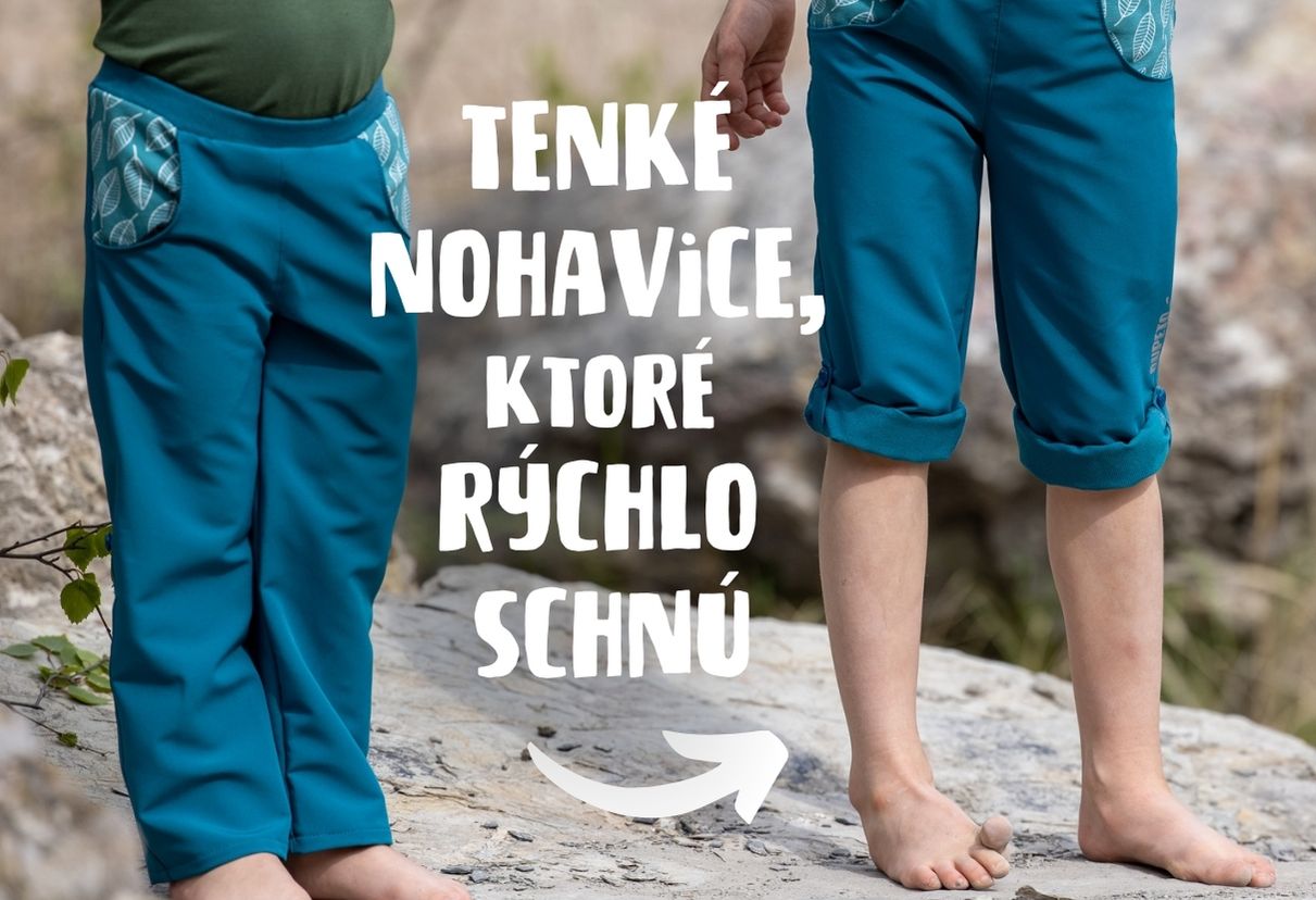 Detské letné nohavice rýchloschnúcí