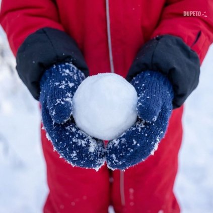 Merino rukavice palčiaky tmavo modré 1-5 rokov