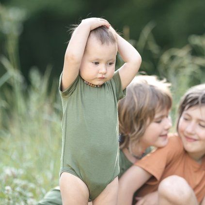 Bambusové body khaki