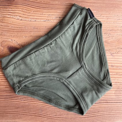 Bambusové kalhotky khaki