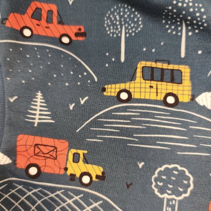 Bavlněná kukla petrolej Auta