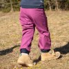 Jarné-jesenné softshellové nohavice pre batoľatá fialové