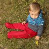 softshellove kalhoty detske cervene pro miminko dupacky Moje první softshellky zimní s fleecem dupeto