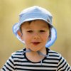 Detska letni cepice UV s plachetkou modra 1