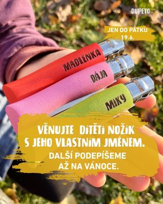 Má vaše dítě narozeniny 🥳mezi červencem a říjnem? . Schovte podepsaný nožík do šuplíku. 🎁 . Do další várky se totiž...