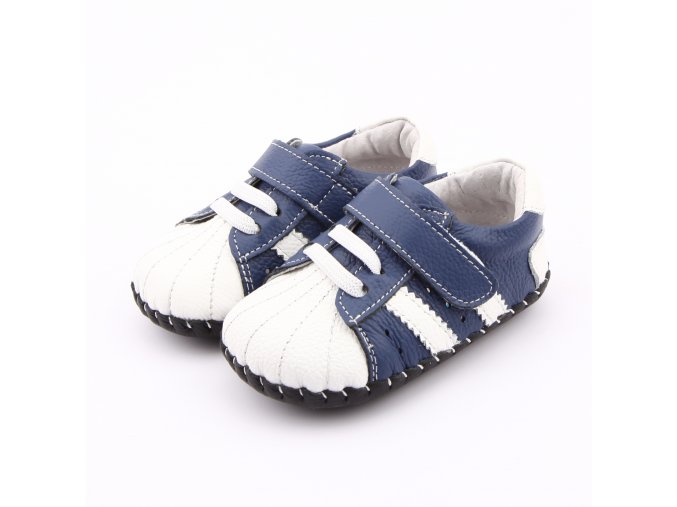 Športové topánočky s pásikmi - modrá - Freycoo