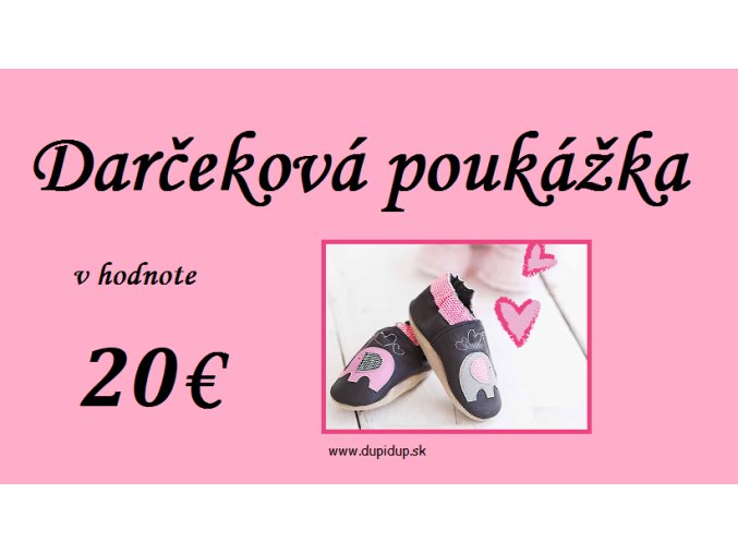 Darčeková poukážka 20