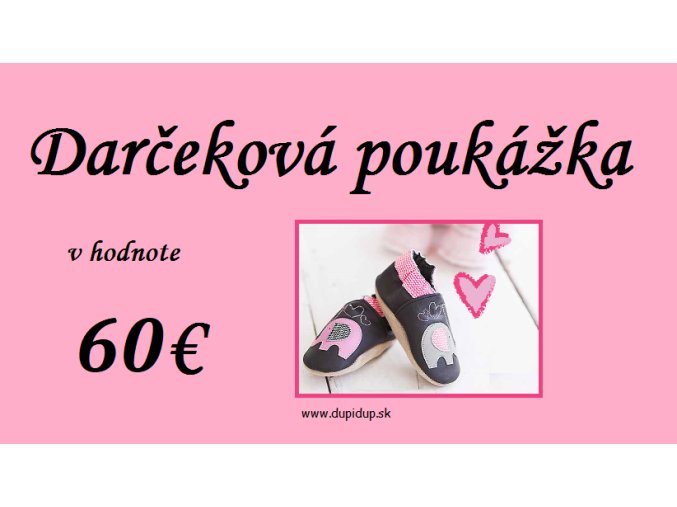 Darčeková poukážka 60