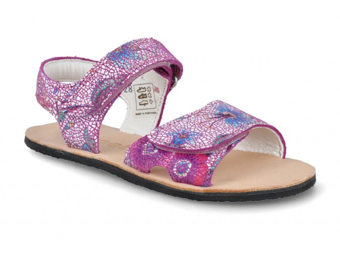 001 001 650 Barefoot sandale Koel4kids Ashley Fuchsia flowers Dupidup 1