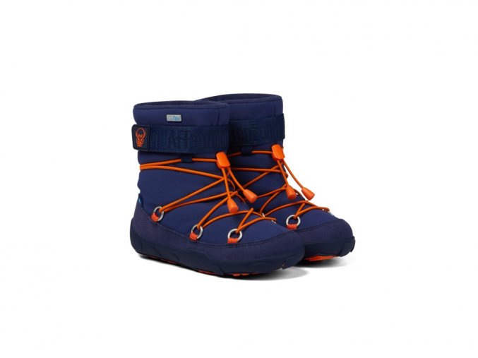 Snehule Snowy Witty Snowboot Vegan Elephant Blue Orange Affenzahn Dupidup 6