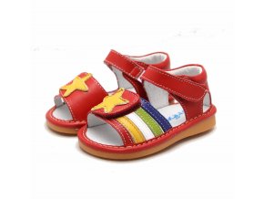 Červené sandálky Hviezda - Freycoo