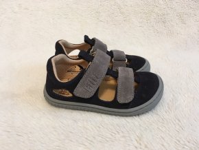 Sandále Kaiman Velcro Velours OCEANGREY M Filii Barefoot 1