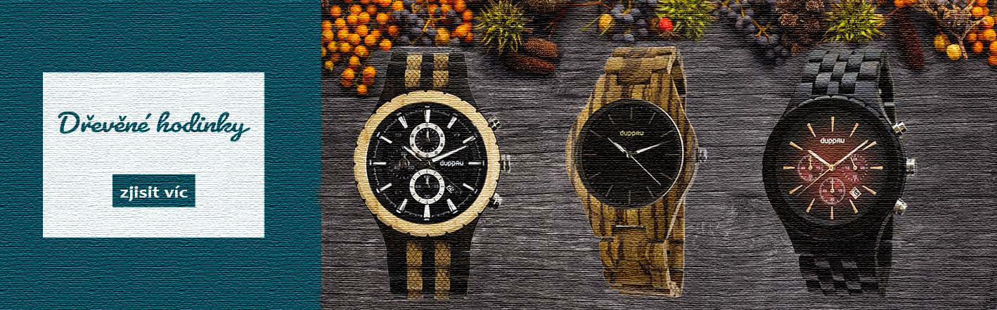 Dřevěné hodinky Duppau