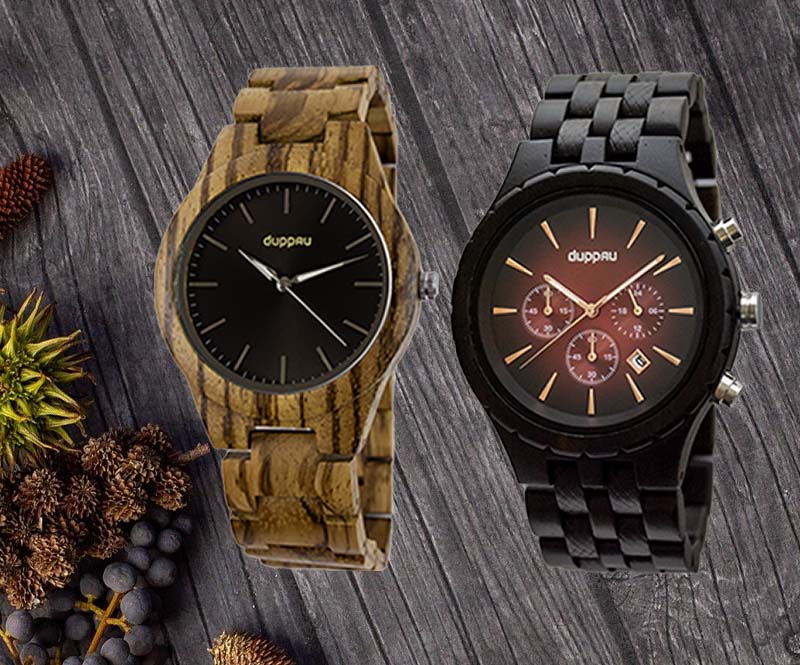 Dřevěné hodinky Duppau