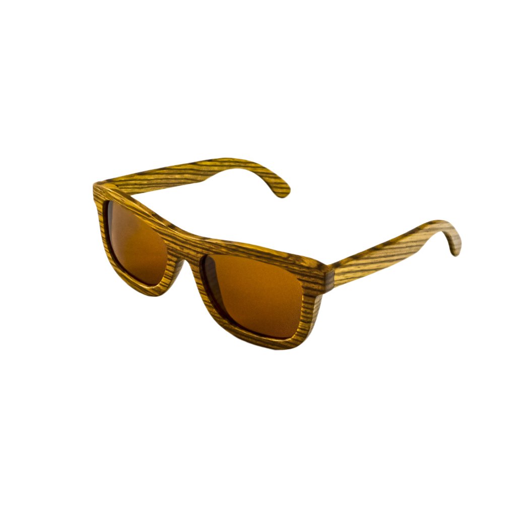 Dřevěné sluneční brýle Duppau Zebra Brown