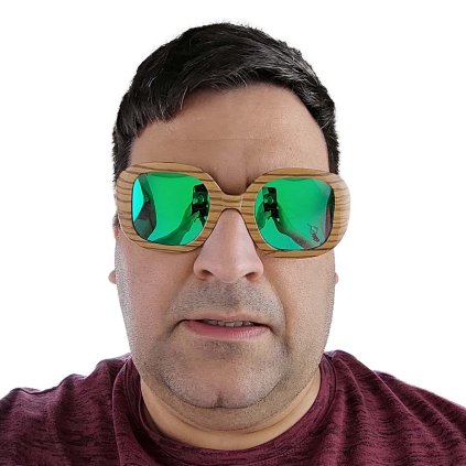 Dřevěné sluneční brýle - Duppau Fly Zebra Green