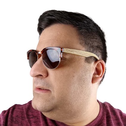 Dřevěné sluneční brýle s polarizačním filtrem - Duppau Turtle