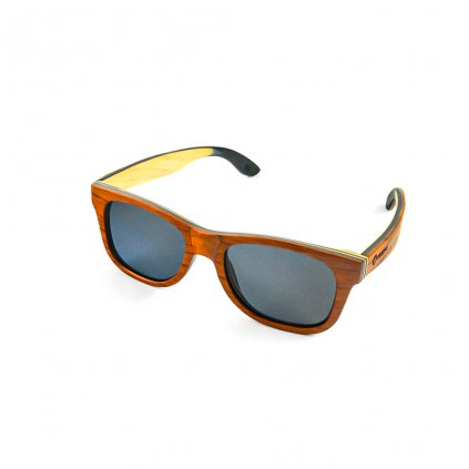 Dřevěné sluneční brýle s polarizačním filtrem - Duppau Skateboard Pear Wood