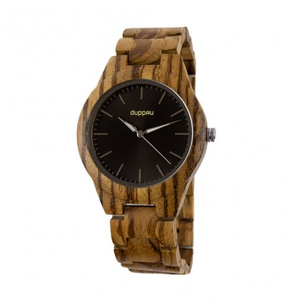 Pánské dřevěné hodinky Duppau Silvan zebrano dřevo