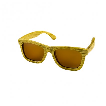 Dřevěné sluneční brýle Duppau Du Brown s polarizačním filtrem