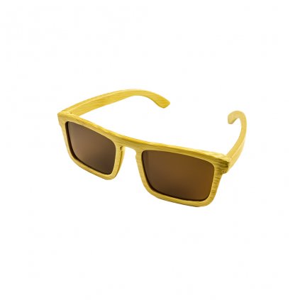 Dřevěné sluneční brýle Duppau Shield Brown