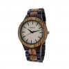 Dřevěné hodinky Duppau Woody z ebenového a zebrano dřeva s dřevěným ciferníkem