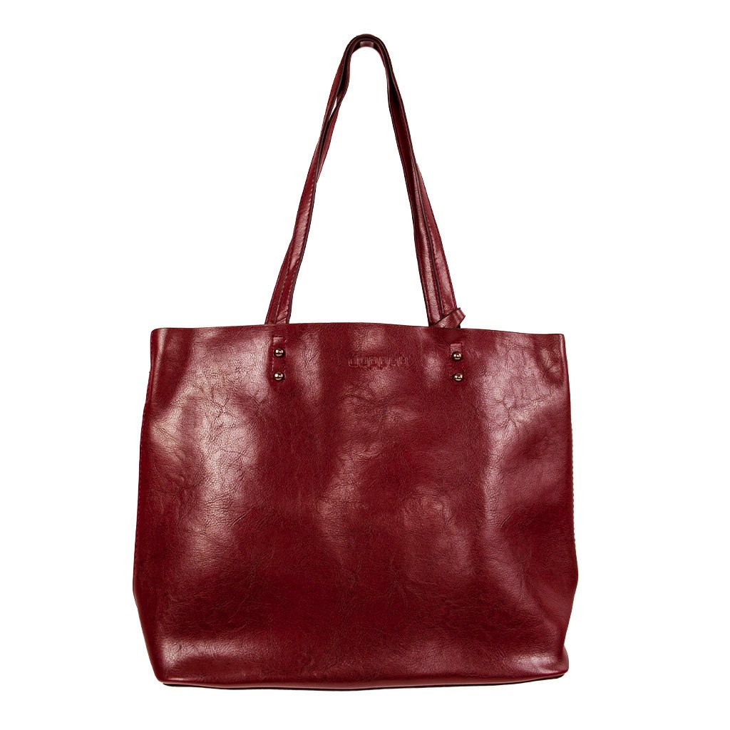 Damen Handtasche Duppau Ida, große Umhängetasche in rot