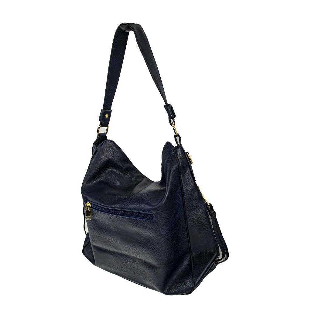 Damen Handtasche Duppau Feli, Beuteltasche Hobo Bag in blau