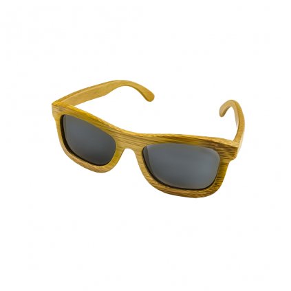 Holz Sonnenbrille Duppau Carbon Grey mit grauen Glaesern