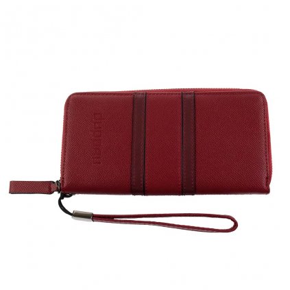 Rotes Damen Portemonnaie Duppau Emilia mit Reißverschluss und Armband
