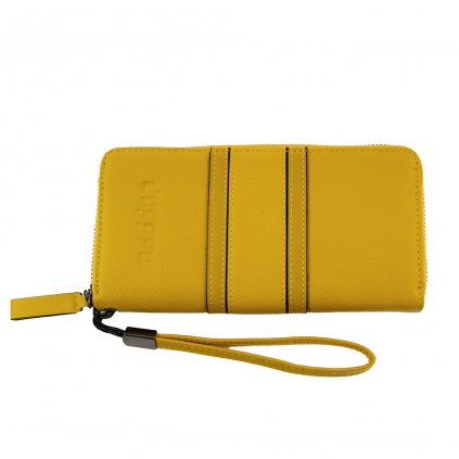 Gelbes Damen Portemonnaie Duppau Dana mit Reißverschluss und Armband