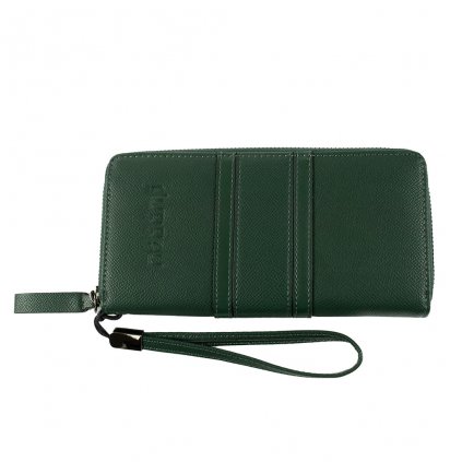Grünes Damen Portemonnaie Duppau Aoki mit Reißverschluss und Armband
