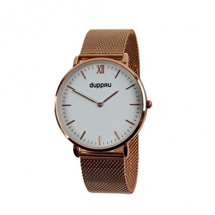 uhr duppau apollon mit mesh armband rose gold