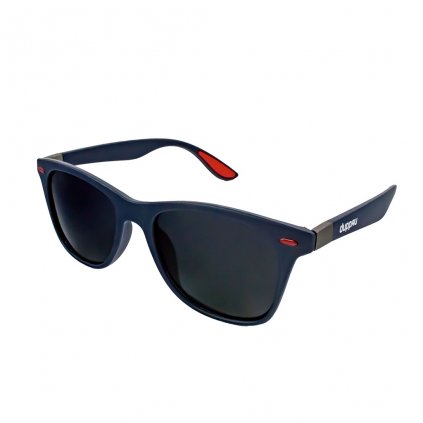 Blaue Sonnenbrille Duppau OSLO, schwarze polarisierte Gläser