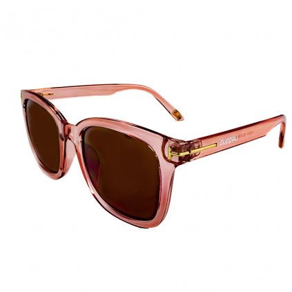 Damen Sonnenbrille Duppau Nauru rosa transparent im Wayfarer Stil