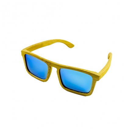 Holz Sonnenbrille Duppau Shield Blue