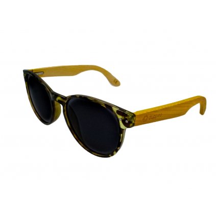 Holz Sonnenbrille Duppau Leo mit Leopardenmuster